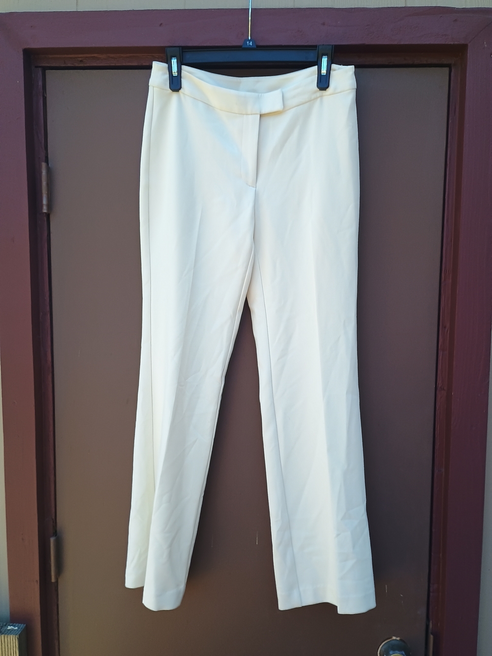 Women's Butter Cream Tailored Dress Trousers